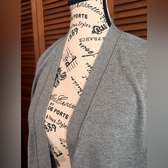 Lane Bryantt Women’s Gray Open-Front Cardigan w/ Front Pockets - 18/20 - Picture 2 of 8